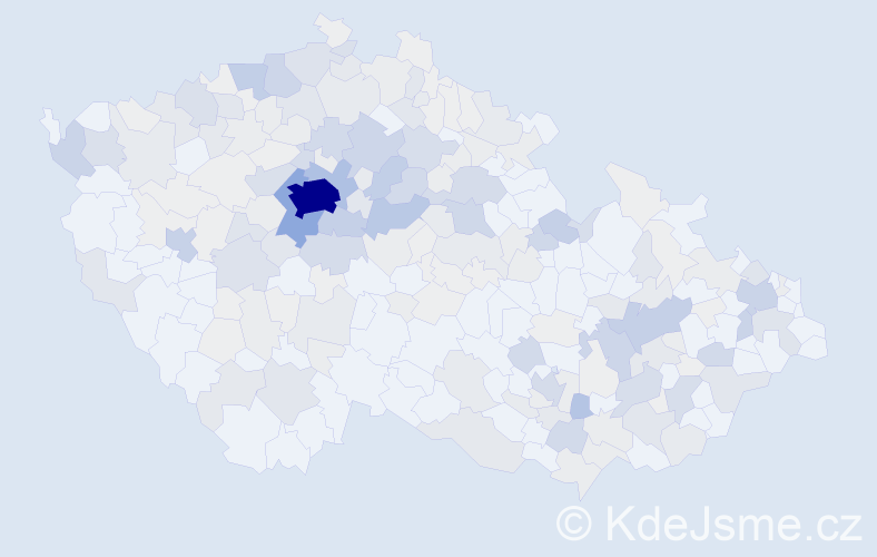 Příjmení: 'Borovičková', počet výskytů 881 v celé ČR