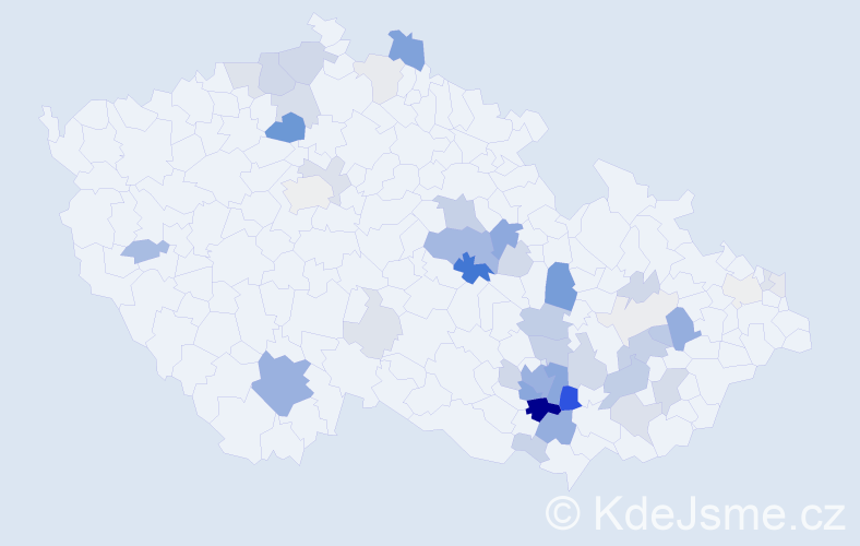 Příjmení: 'Hrouzek', počet výskytů 169 v celé ČR