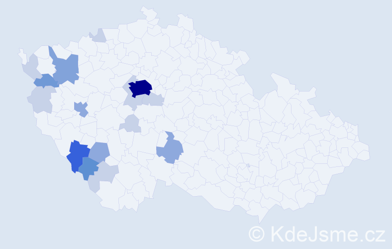 Příjmení: 'Sváta', počet výskytů 44 v celé ČR