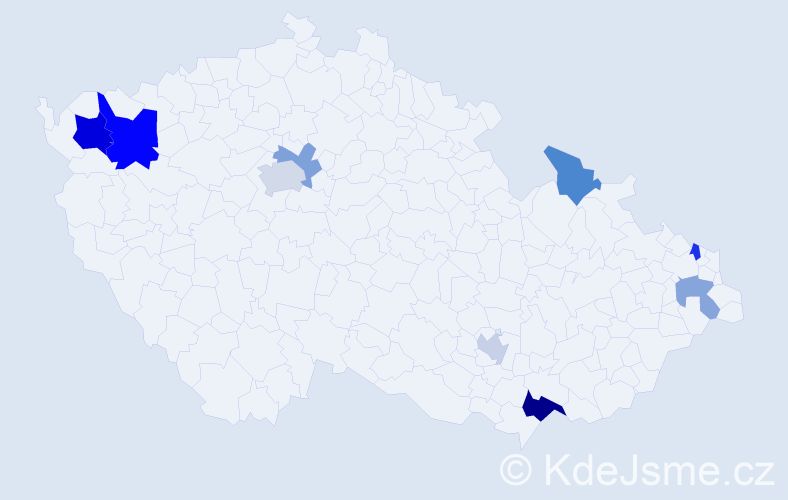 Příjmení: 'Fagan', počet výskytů 16 v celé ČR