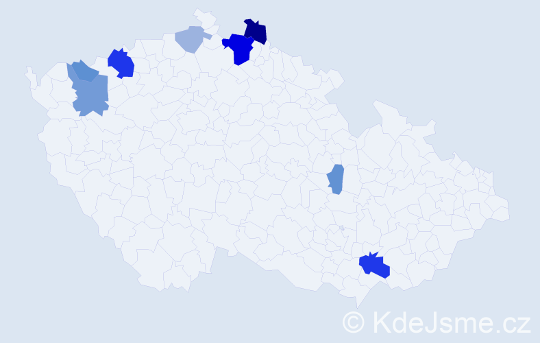 Příjmení: 'Manca', počet výskytů 21 v celé ČR