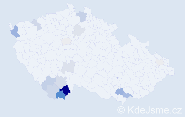 Příjmení: 'Birešová', počet výskytů 31 v celé ČR