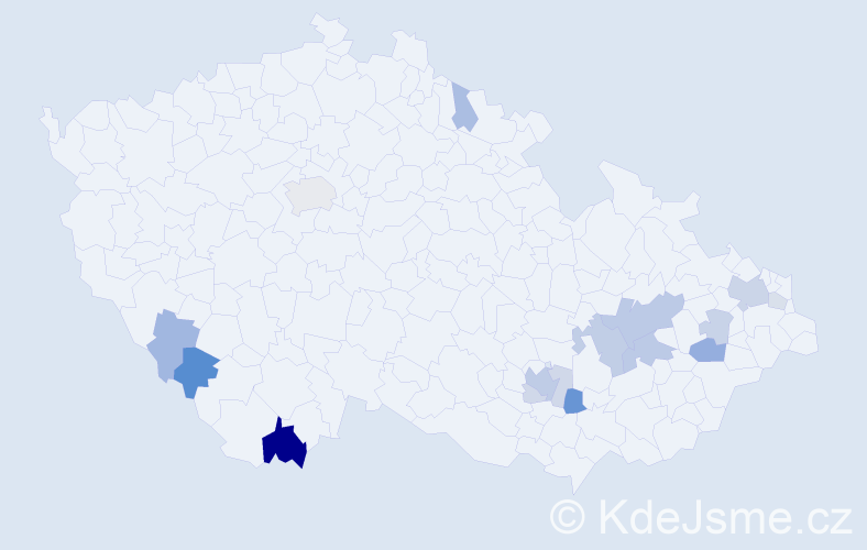Příjmení: 'Plchot', počet výskytů 36 v celé ČR