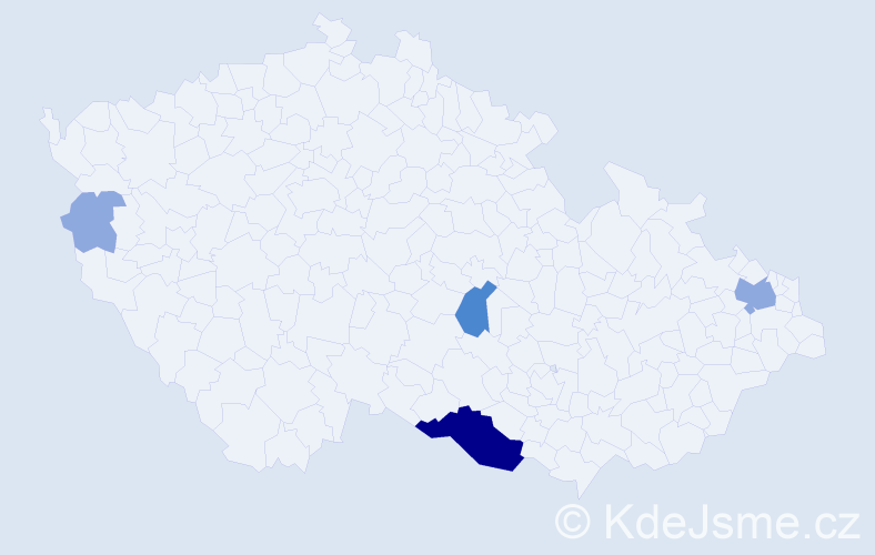 Příjmení: 'Buczyková', počet výskytů 9 v celé ČR