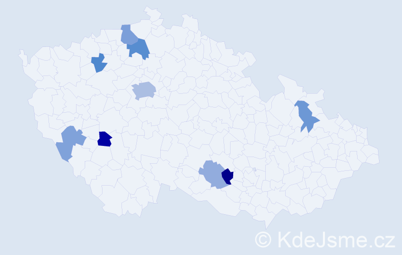 Příjmení: 'Kulchytskyy', počet výskytů 17 v celé ČR