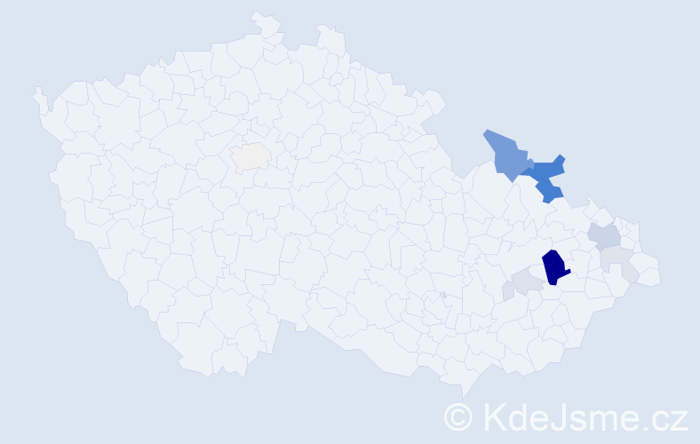 Příjmení: 'Perdula', počet výskytů 30 v celé ČR