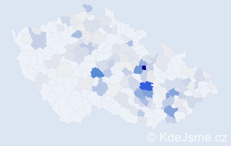 Příjmení: 'Borek', počet výskytů 566 v celé ČR