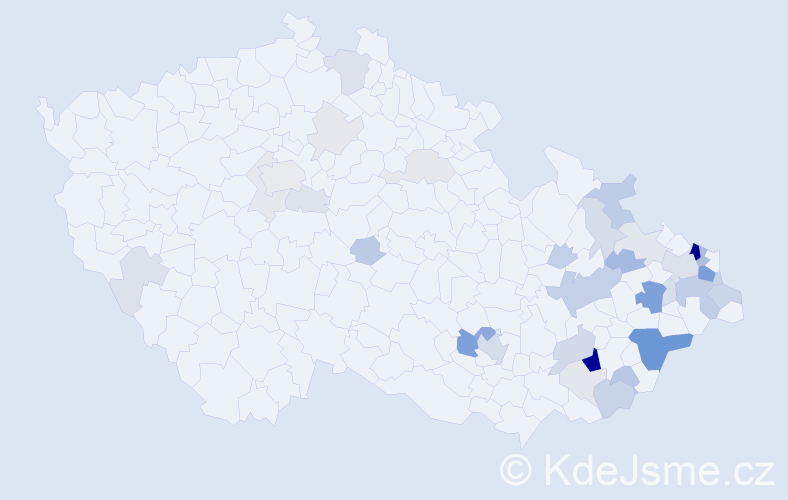 Příjmení: 'Gabryš', počet výskytů 114 v celé ČR