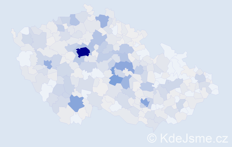 Příjmení: 'Čejka', počet výskytů 2038 v celé ČR