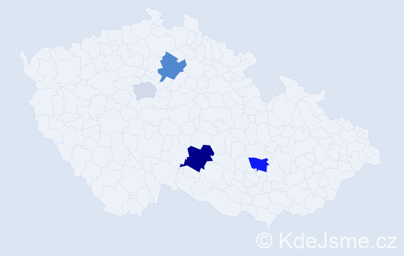 Příjmení: 'Sosorburam', počet výskytů 5 v celé ČR
