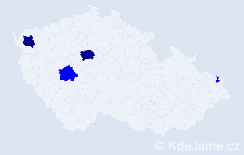Příjmení: 'Dienešová', počet výskytů 6 v celé ČR