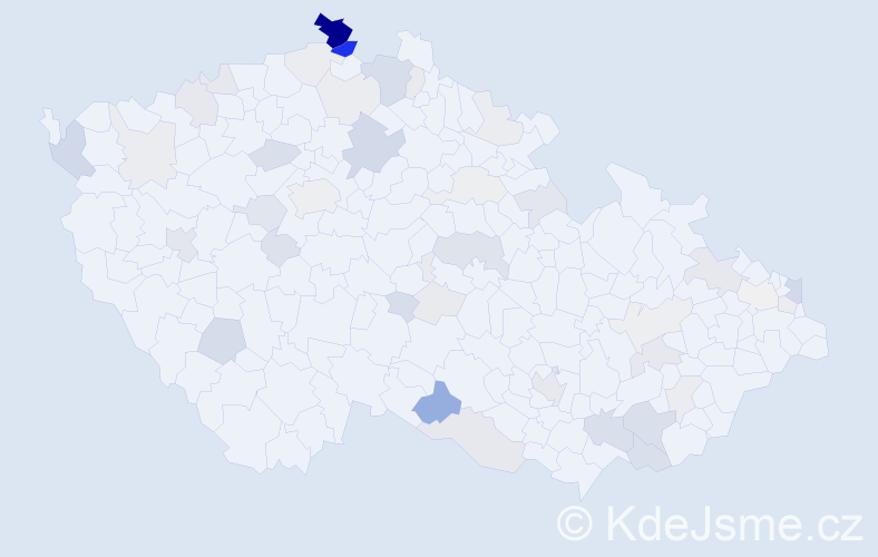 Příjmení: 'Hučko', počet výskytů 139 v celé ČR