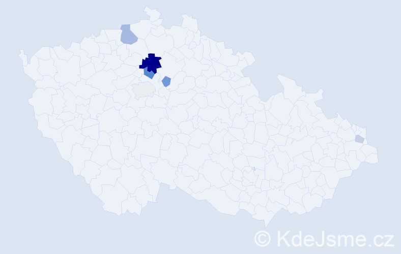 Příjmení: 'Darášová', počet výskytů 13 v celé ČR