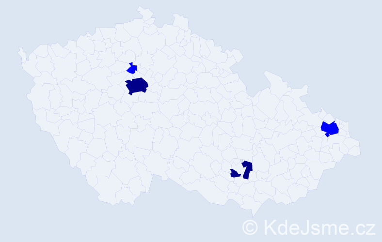 Příjmení: 'Kruse', počet výskytů 6 v celé ČR