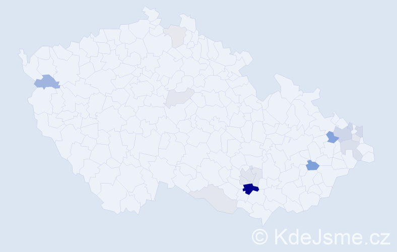 Příjmení: 'Schönwälder', počet výskytů 42 v celé ČR