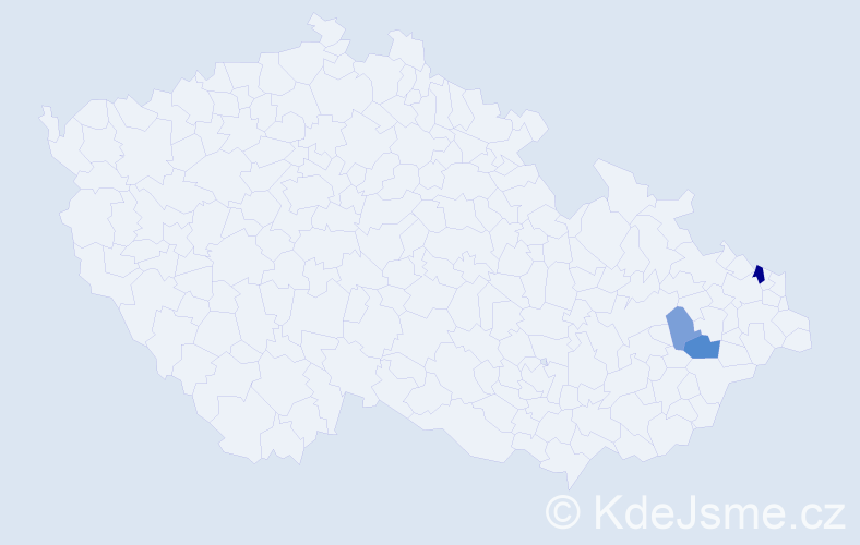 Příjmení: 'Chrupková', počet výskytů 6 v celé ČR