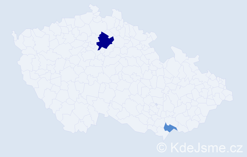 Příjmení: 'Penzkoferová', počet výskytů 4 v celé ČR