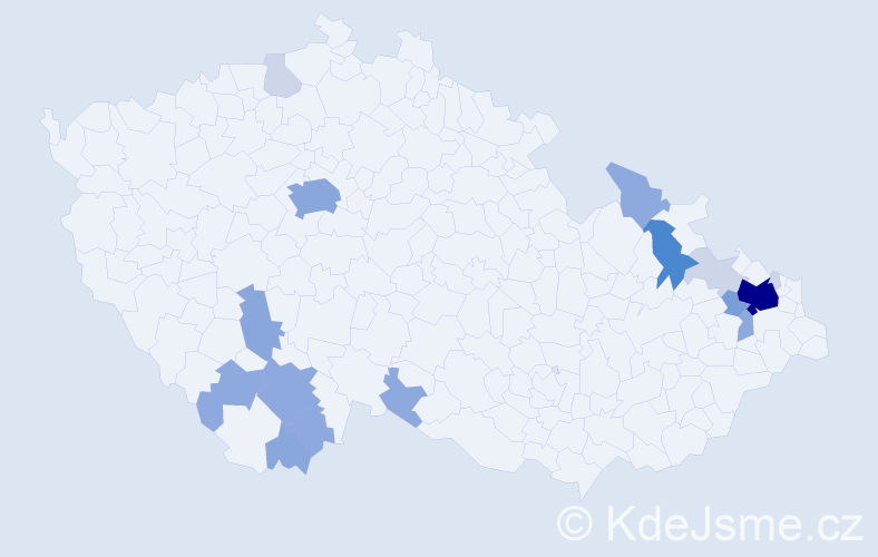 Příjmení: 'Gocalová', počet výskytů 49 v celé ČR