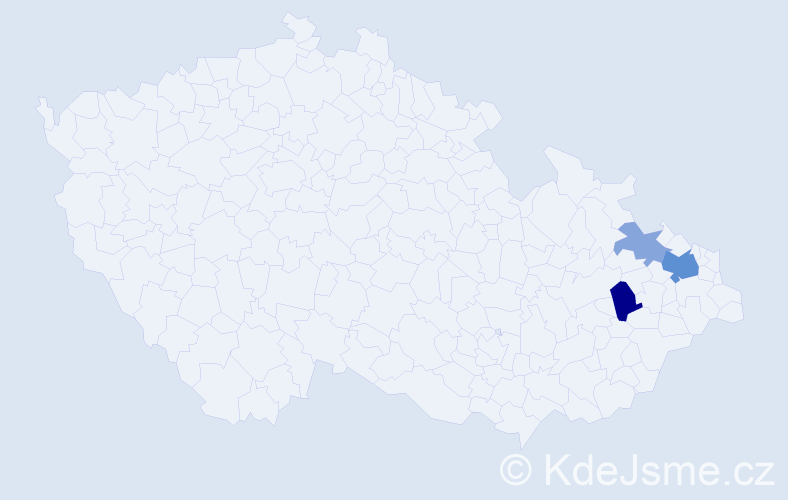 Příjmení: 'Kňura', počet výskytů 28 v celé ČR