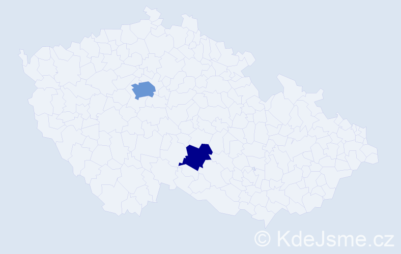 Příjmení: 'Bogdanova', počet výskytů 4 v celé ČR