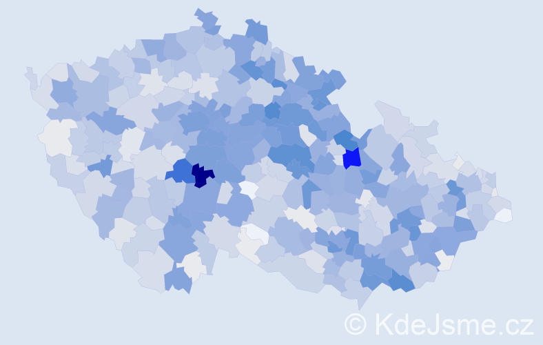 Příjmení: 'Macháčková', počet výskytů 4895 v celé ČR