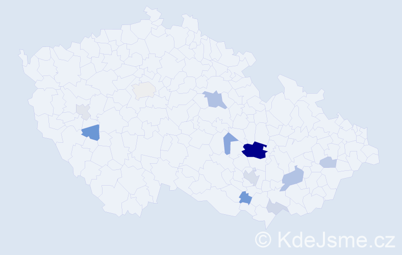 Příjmení: 'Illa', počet výskytů 27 v celé ČR