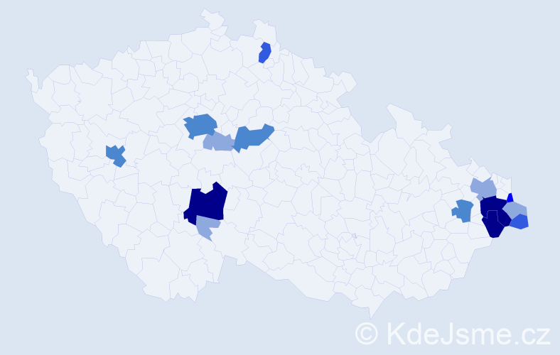 Příjmení: 'Machander', počet výskytů 37 v celé ČR