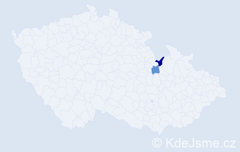 Příjmení: 'Rudalska', počet výskytů 2 v celé ČR
