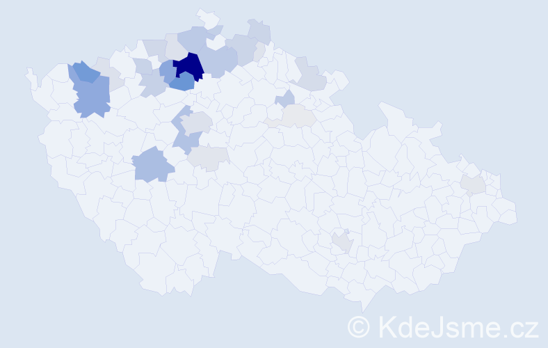 Příjmení: 'Rožec', počet výskytů 116 v celé ČR