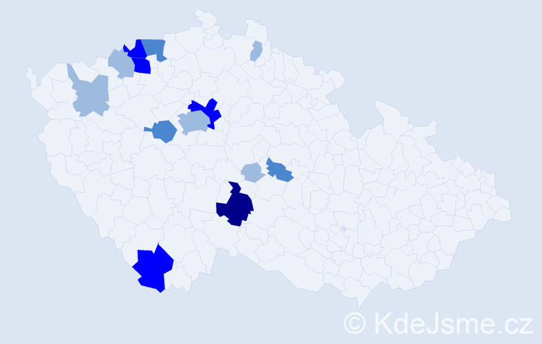 Příjmení: 'Somerauerová', počet výskytů 27 v celé ČR