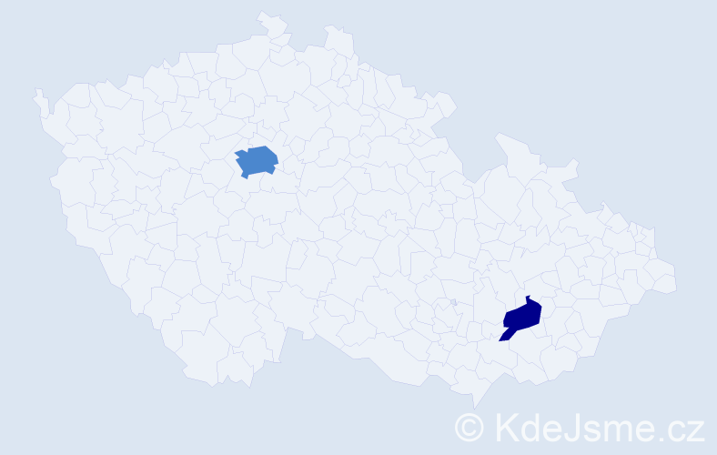 Příjmení: 'Máčaj', počet výskytů 6 v celé ČR