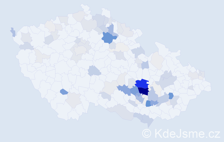 Příjmení: 'Zachovalová', počet výskytů 387 v celé ČR
