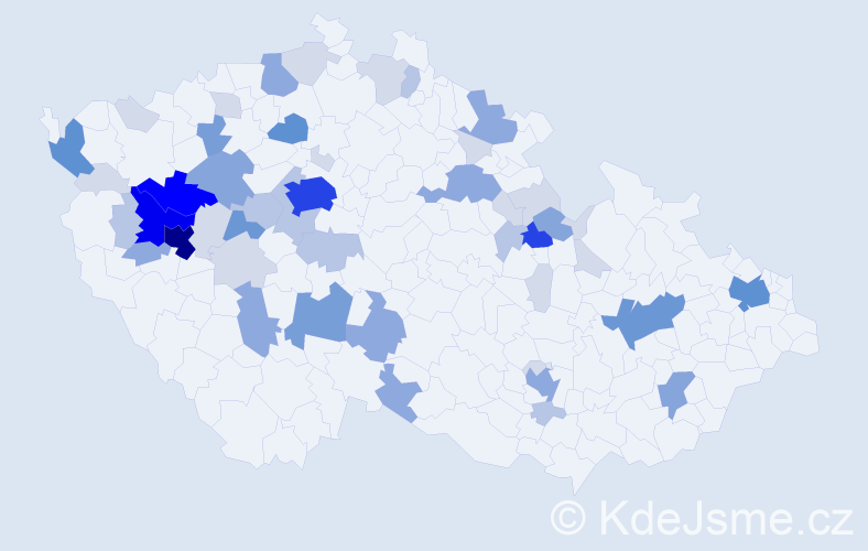 Příjmení: 'Folk', počet výskytů 174 v celé ČR