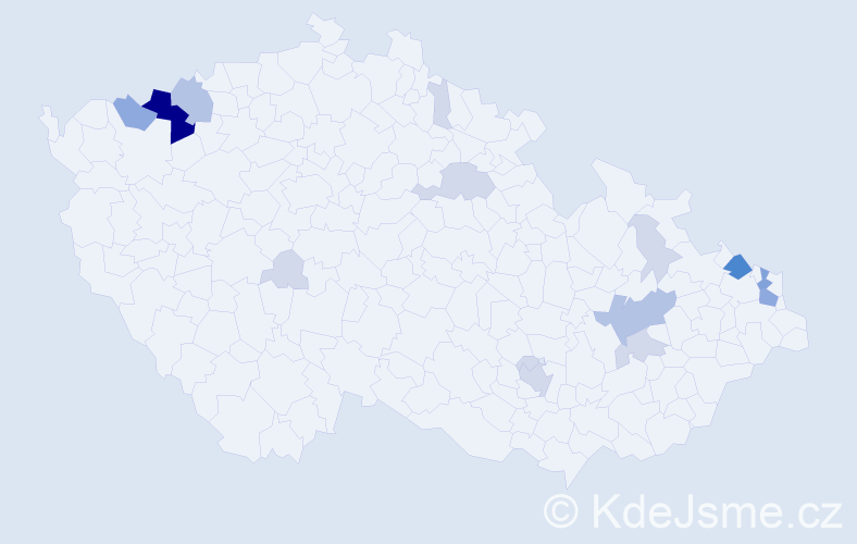 Příjmení: 'Ferčák', počet výskytů 45 v celé ČR