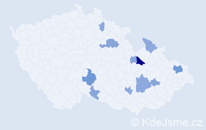 Příjmení: 'Loučný', počet výskytů 28 v celé ČR