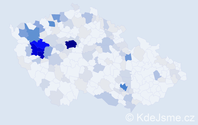 Příjmení: 'Hanzlíčková', počet výskytů 456 v celé ČR