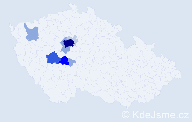 Příjmení: 'Kabylová', počet výskytů 31 v celé ČR