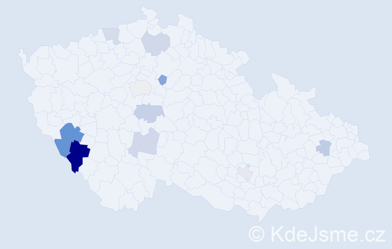 Příjmení: 'Thurnvaldová', počet výskytů 17 v celé ČR