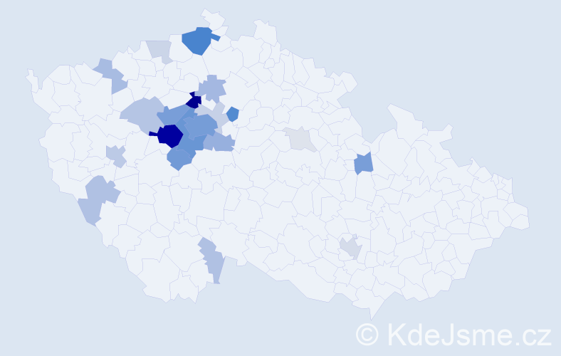 Příjmení: 'Jirasová', počet výskytů 147 v celé ČR