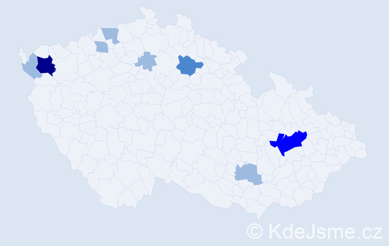 Příjmení: 'Orvošová', počet výskytů 16 v celé ČR