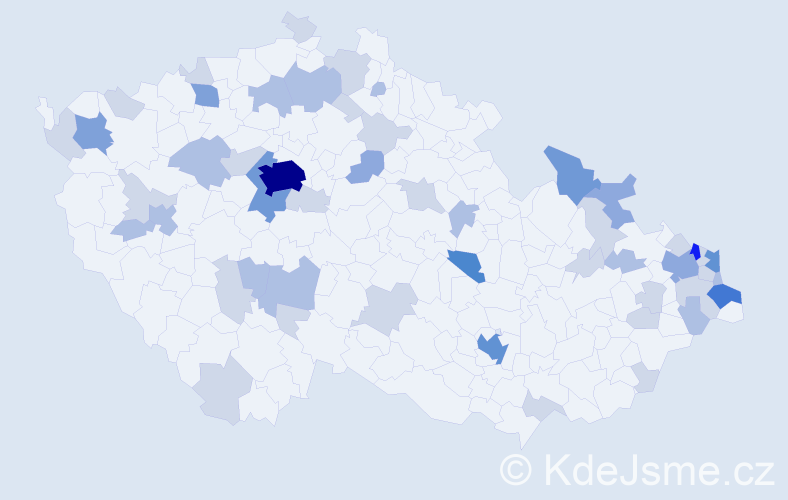 Příjmení: 'Nemec', počet výskytů 129 v celé ČR