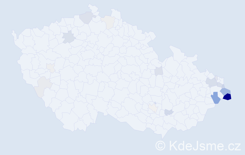 Příjmení: 'Karch', počet výskytů 64 v celé ČR