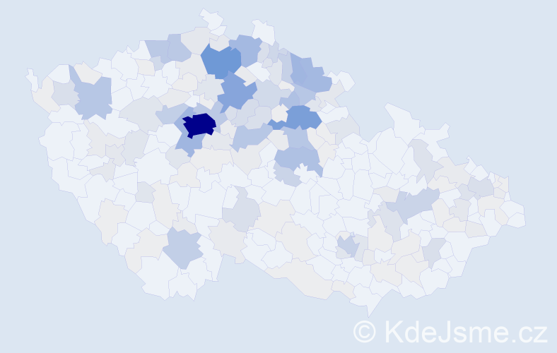 Příjmení: 'Erben', počet výskytů 735 v celé ČR