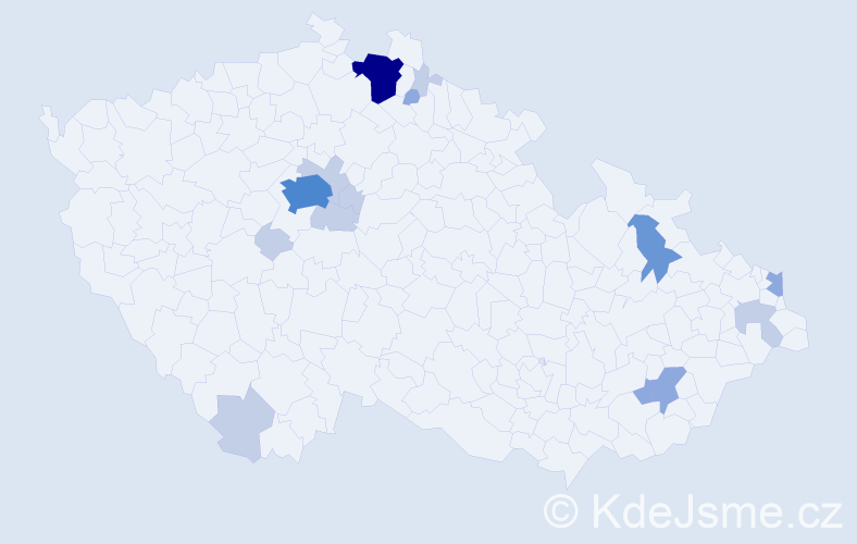 Příjmení: 'Tejnská', počet výskytů 35 v celé ČR