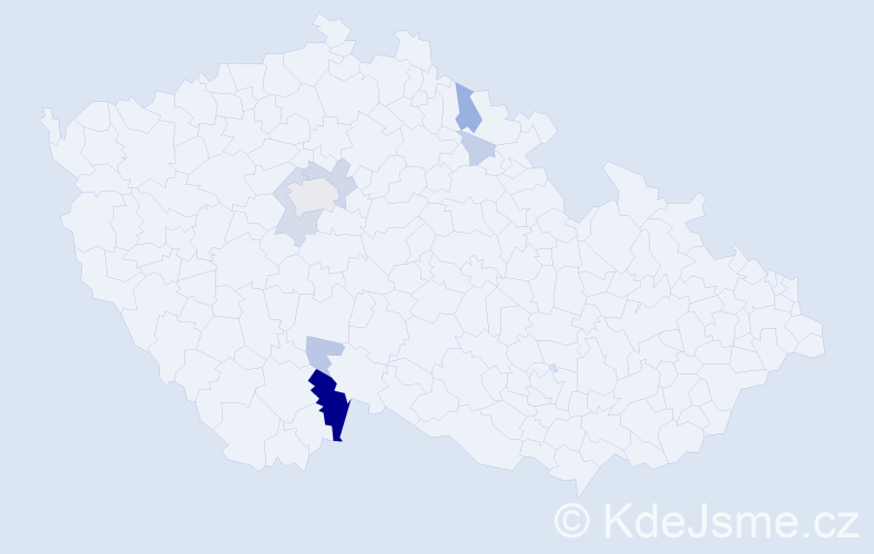 Příjmení: 'Arenbergerová', počet výskytů 22 v celé ČR