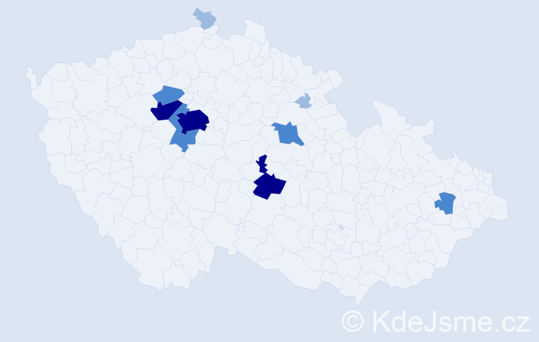 Příjmení: 'Čambálová', počet výskytů 22 v celé ČR