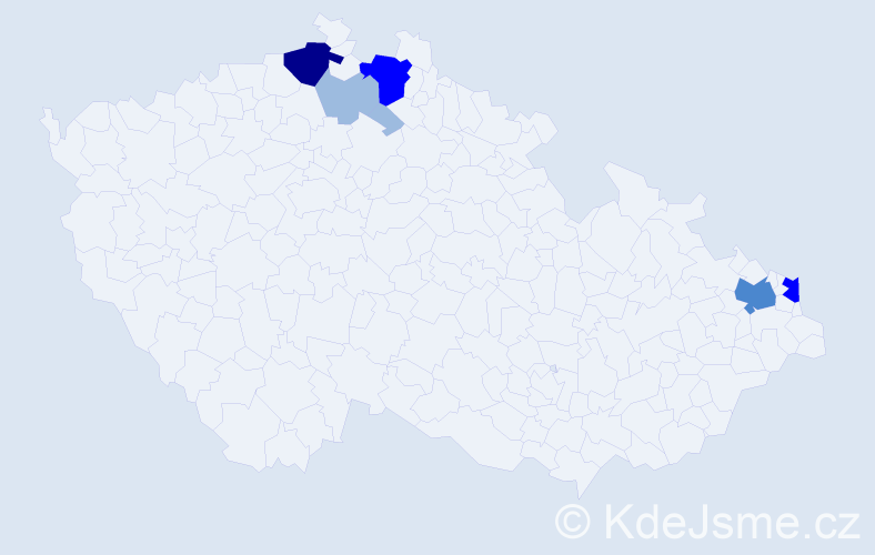 Příjmení: 'Eugel', počet výskytů 14 v celé ČR
