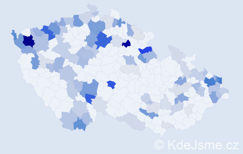 Příjmení: 'Balogh', počet výskytů 368 v celé ČR
