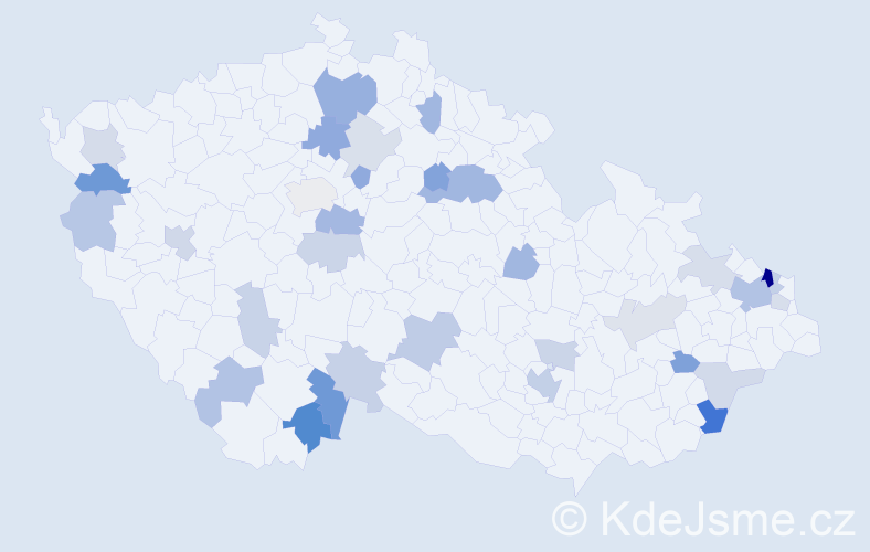 Příjmení: 'Budayová', počet výskytů 62 v celé ČR