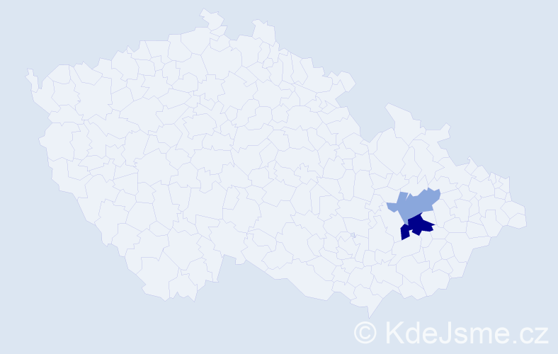 Příjmení: 'Przetaková', počet výskytů 4 v celé ČR